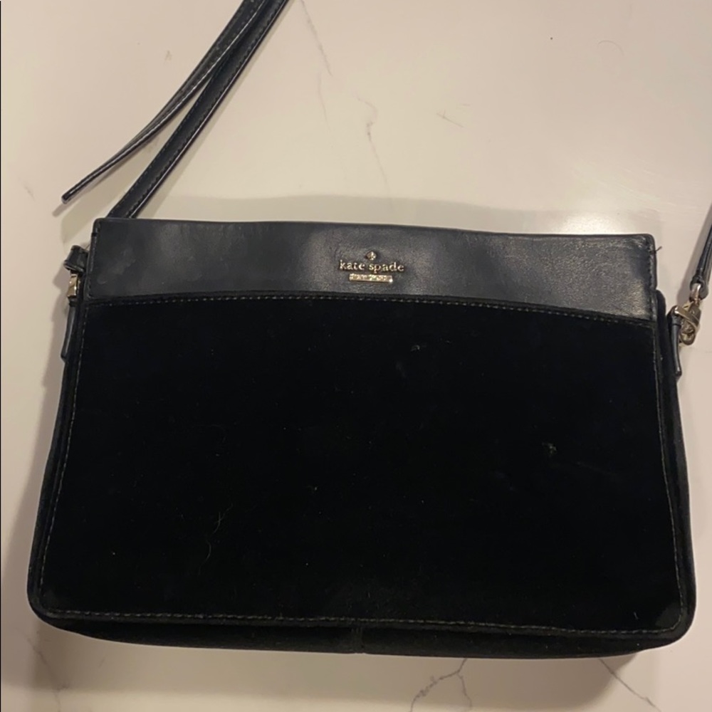 Kate Spade Velvet + Leather Crossbody